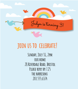 Bird Banner Invitation